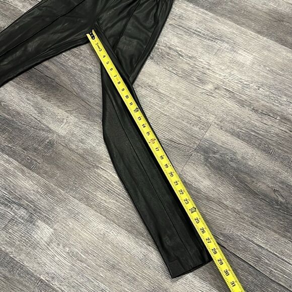 BCBG Maxazria XS stretch soft faux leather pant leggings accented w/ raised hem - Picture 6 of 9